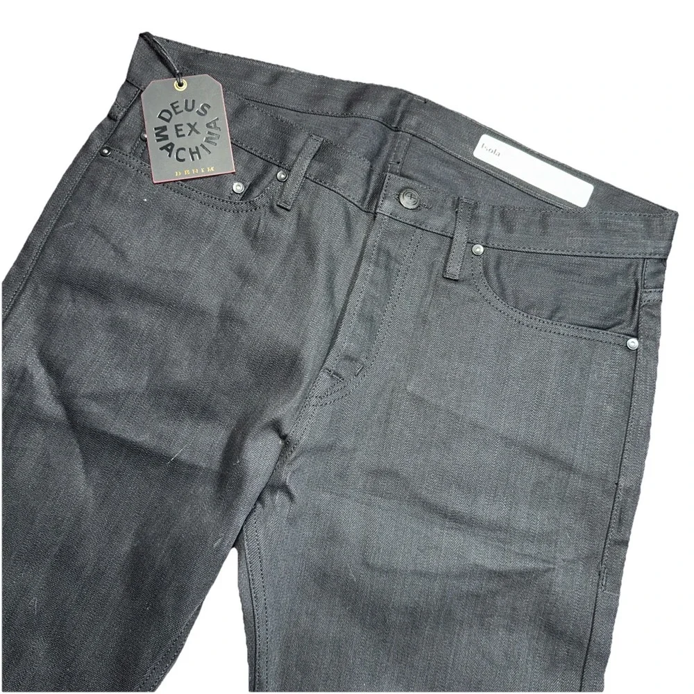 Deus Ex Machina Straight Isola Selvedge Vintage Black - Made In USA Fits 36/35